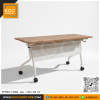 KCC/PFF-867-15060 โต๊ะพับอเนกประสงค์ โต๊ะประชุมพับได้ มีล้อเลื่อน ขนาด 150x60 ซม. ท็อปเมลามีน 25 มม. 
