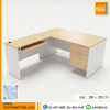 KCC/PFF-GB160180 โต๊ะทำงานตัวแอล L-Shape ขนาด 150x180 ซม. ผิวเมลามีน พร้อมตู้ 2 ลิ้นชัก