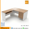 KCC/PFF-GB160180 โต๊ะทำงานตัวแอล L-Shape ขนาด 150x180 ซม. ผิวเมลามีน พร้อมตู้ 2 ลิ้นชัก