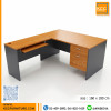 KCC/PFF-GB160180 โต๊ะทำงานตัวแอล L-Shape ขนาด 150x180 ซม. ผิวเมลามีน พร้อมตู้ 2 ลิ้นชัก