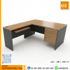 KCC/PFF-GB160180 โต๊ะทำงานตัวแอล L-Shape ขนาด 150x180 ซม. ผิวเมลามีน พร้อมตู้ 2 ลิ้นชัก
