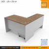 KCC/PFF-GD120150-L โต๊ะทำงานตัวแอล L-Shape ขนาด 120x150 ซม. ผิวเมลามีน พร้อมตู้ลิ้นชักล้อเลื่อน