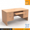 KCC/PFF1522-C โต๊ะทำงาน โต๊ะคอม ลิ้นชักสองข้าง พร้อมรางวางคีย์บอร์ด KCC