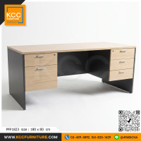 KCC/PFF1823 โต๊ะทำงานผู้บริหาร ขนาด 180x80 ซม. ตู้ 5 ลิ้นชัก (2+3 ลิ้นชัก) พร้อมกุญแจล็อค ไม้เมลามีน 25 มม. KCC KCC/PFF1823 โต๊ะทำงานผู้บริหาร ขนาด 180x80 ซม. ตู้ 5 ลิ้นชัก (2+3 ลิ้นชัก) พร้อมกุญแจล็อค ไม้เมลามีน 25 มม. KCC