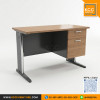 KCC/PFF6-12060 โต๊ะทำงาน โต๊ะขาเหล็ก ขนาด 120x60 ซม. พร้อมลิ้นชักและช่องร้อยสายไฟ KCC
