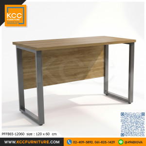 KCC/PFF865-12060 โต๊ะทำงานโล่ง ขาเหล็ก ไม้เมลามีน 25 มม. KCC
