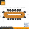SMF/5CFC51 โต๊ะประชุม 12-16 ที่นั่ง SMARTFORM ขนาด 510 x 150 cm