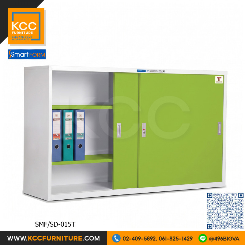 SMF/SD-015T ตู้เหล็กบานเลื่อนทึบ ขนาด 5 ฟุต (มอก. 353-2564) กุญแจล็อค SMARTFORM SMF/SD-015T ตู้เหล็กบานเลื่อนทึบ ขนาด 5 ฟุต (มอก. 353-2564) กุญแจล็อค SMARTFORM