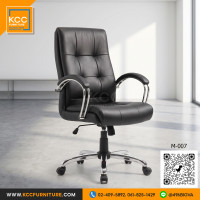 KCC/M-007 เก้าอี้ทำงาน เก้าอี้สำนักงาน เก้าอี้เพื่อสุขภาพ เบาะนุ่ม ขาเหล็กชุบโครเมียม KCC/M-007 เก้าอี้ทำงาน เก้าอี้สำนักงาน เก้าอี้เพื่อสุขภาพ เบาะนุ่ม ขาเหล็กชุบโครเมียม