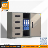 TY/RD-411 ตู้เหล็กอเนกประสงค์ 3in1 4 ลิ้นชัก ช่องโล่ง และบานเปิดทึบ TAIYO TY/RD-411 ตู้เหล็กอเนกประสงค์ 3in1 4 ลิ้นชัก ช่องโล่ง และบานเปิดทึบ TAIYO