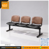 KCC/DT-064-3S เก้าอี้แถว 3 ที่นั่ง ชนิดหุ้มเบาะหนัง ขาพ่นสี