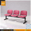 KCC/DT-064-3S เก้าอี้แถว 3 ที่นั่ง ชนิดหุ้มเบาะหนัง ขาพ่นสี