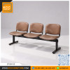 KCC/DT-064-3S เก้าอี้แถว 3 ที่นั่ง ชนิดหุ้มเบาะหนัง ขาพ่นสี