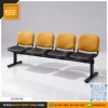 KCC/DT-064-4S เก้าอี้แถว 4 ที่นั่ง ชนิดหุ้มเบาะหนัง ขาพ่นสี