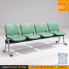 KCC/KCC-064-4S เก้าอี้แถว 4 ที่นั่ง ชนิดหุ้มเบาะหนัง ขาชุบโครเมียม
