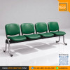 KCC/KCC-064-4S เก้าอี้แถว 4 ที่นั่ง ชนิดหุ้มเบาะหนัง ขาชุบโครเมียม