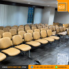 KCC/KCC-064-4S เก้าอี้แถว 4 ที่นั่ง ชนิดหุ้มเบาะหนัง ขาชุบโครเมียม