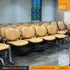 KCC/KCC-064-4S เก้าอี้แถว 4 ที่นั่ง ชนิดหุ้มเบาะหนัง ขาชุบโครเมียม