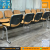 KCC/KCC-064-4S เก้าอี้แถว 4 ที่นั่ง ชนิดหุ้มเบาะหนัง ขาชุบโครเมียม
