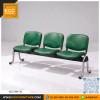 KCC/KCC-064-3S เก้าอี้แถว 3ที่นั่ง ชนิดหุ้มเบาะหนัง ขาชุบโครเมียม